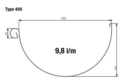 MOPAC -Gouttière Zinc ½ Ronde Ép. 0,7mm mopac-gouttiere-½-ronde-gouttiere-zinc-7mm 4