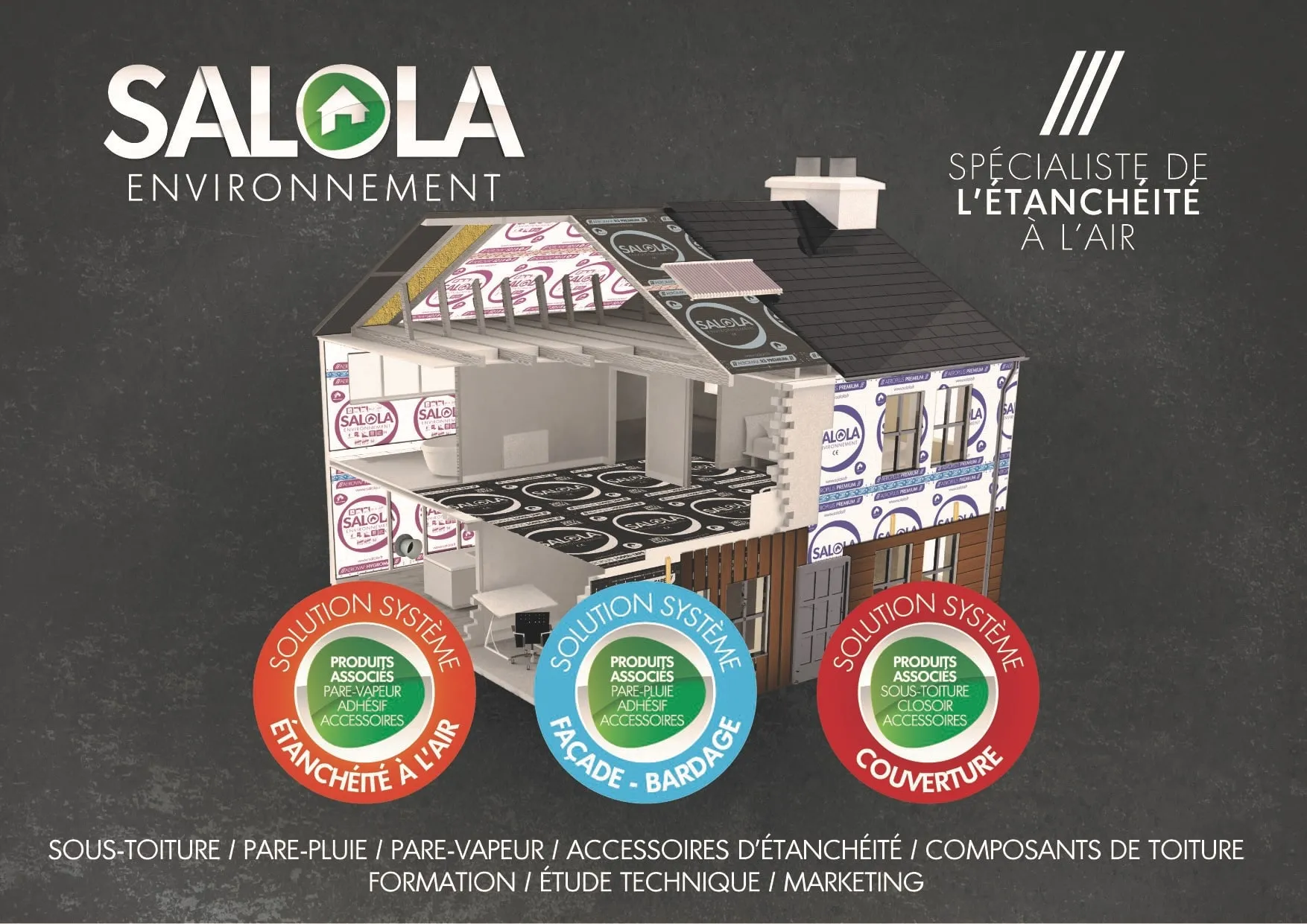 SALOLA -Aeroll -Closoir de Faîtage -Larg.: 210 à 390mm -Closoir Ventilé