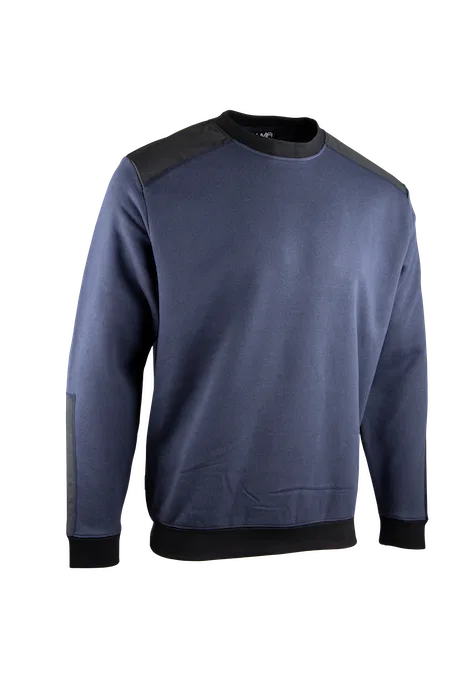 LMA -Sweat Col Rond Bicolore -Sweat de Travail 2