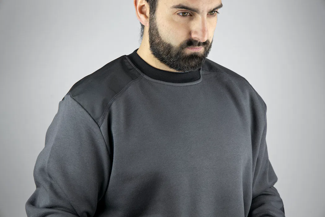 LMA -Sweat Col Rond Bicolore -Sweat de Travail 7