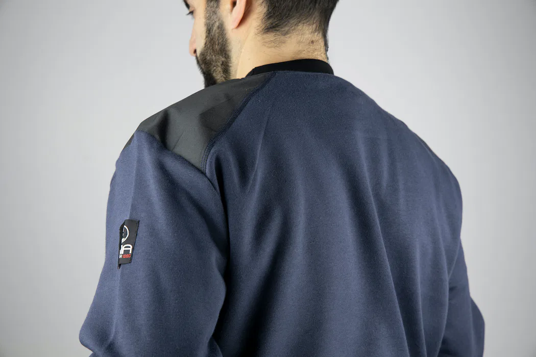 LMA -Sweat Col Rond Bicolore -Sweat de Travail 8