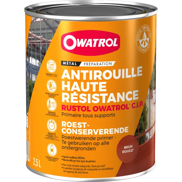 OWATROL -Rustol CIP -Primaire -Primaire Anticorrosion Hte Résistance 2 OWATROL -Rustol CIP -Primaire -Primaire Anticorrosion Hte Résistance 2