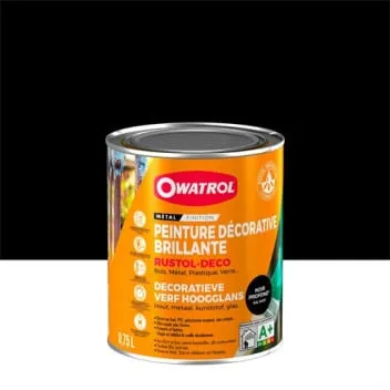 OWATROL -Rustol Déco Peinture Déco -Noir Profond -Peinture Antirouille