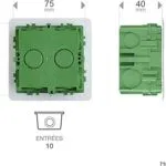 DEBFLEX -Boite Dérivation Encastrée Maçonnerie Couvercle 75×75/P40 debflex-boite-derivation-encastree-maconnerie-couvercle-75p40 6