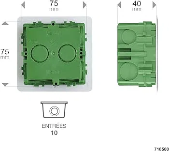 DEBFLEX -Boite Dérivation Encastrée Maçonnerie Couvercle 75×75/P40 debflex-boite-derivation-encastree-maconnerie-couvercle-75p40 4