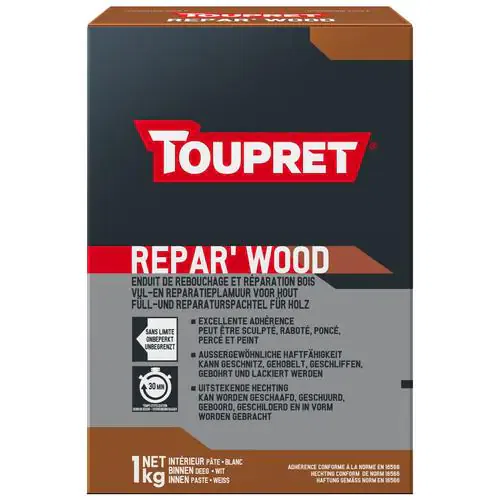 TOUPRET – Repar’Wood Enduit de Rebouchage/Réparation Bois toupret-reparwood-enduit-rebouchage-reparation-bois 3