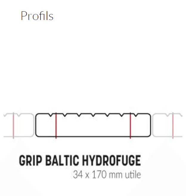 SILVERWOOD – Grip Baltic Hydrofuge -Lame de Terrasse Pin Rouge Du Nord Hydrfuges -Section: 34x170mm 6
