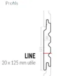 SILVERWOOD- Line -Bardage Classic Bois Sapin du Nord -Traité Classe 3.1 -20x125mm 7