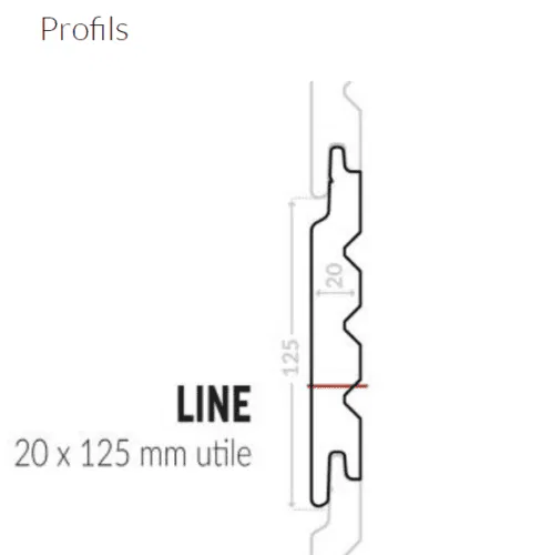 SILVERWOOD- Line -Bardage Classic Bois Sapin du Nord -Traité Classe 3.1 -20x125mm 4