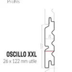 SILVERWOOD- OSCILLO XXL -Bardage Classic Bois Sapin du Nord Traité Classe 3.1 -26x122mm 5