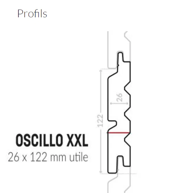 SILVERWOOD- OSCILLO XXL -Bardage Classic Bois Sapin du Nord Traité Classe 3.1 -26x122mm 4