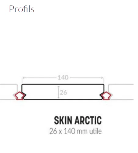 SILVERWOOD – Skin Arctic -Lame de Terrasse Pin Rouge Du Nord -Section: 140x26mm 4