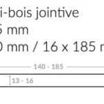 SILVERWOOD- Volige Sapin Mi-Bois -1 Face Rabotée Jointive -185x16mm 5
