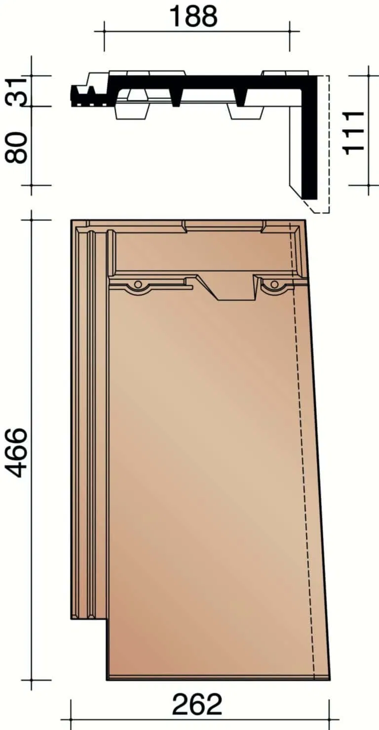 KORAMIC -Nueva -Tuile de Rive en Terre Cuite Droite 5