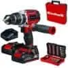 EINHELL -Perceuse-Visseuse à percussion sans fil TP-CD 18/60 Li- i BL +39 (2×2,0Ah) (Pack) EINHELL -Perceuse-Visseuse à percussion sans fil TP-CD 18/60 Li- i BL +39 (2x2,0Ah) (Pack)