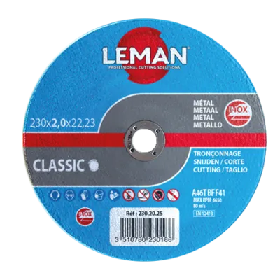 LEMAN -DAT.00125 -Disque à Tronçonner -Inox leman-disque-metaux-inox