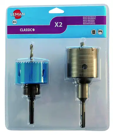 LEMAN -TRE.23864 -Lot de 2 SDS+ -Ø 68 -Spécial Boîtier Électrique leman-trepan-carbure-multi-materiaux