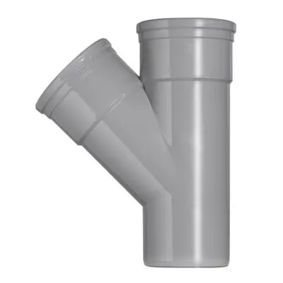 MARTENS -Raccord en TÉ 45° PVC Gris 2 Manchons martens-te-45-pvc-gris-raccord-te-2-manchons