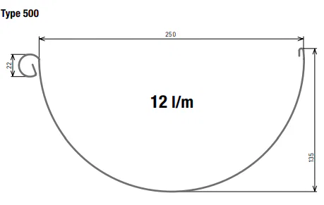 MOPAC -Gouttière Zinc ½ Ronde Ép. 0,8mm mopac-gouttiere-½-ronde-gouttiere-zinc-8mm 6