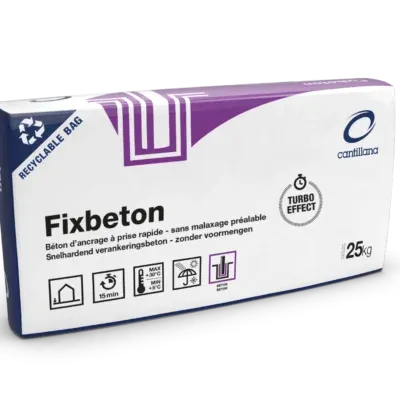CANTILLANA -Fixbéton -Béton d’ancrage. Prise rapide cantillana-fixbeton-beton-ancrage-prise-rapide