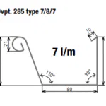 MOPAC -Gouttière Zinc Capucine 285/450/0,7 Ép. 0,7mm mopac-gouttiere-zinc-capucine-7mm 12