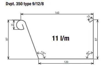 MOPAC -Gouttière Zinc Capucine 285-450/0,8 Ép. 0,8mm mopac-gouttiere-zinc-capucine-8mm 4