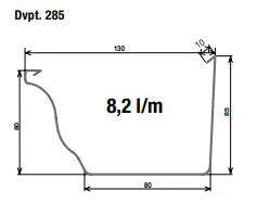 MOPAC -Gouttière Zinc Moulurée 285/0,7 Ép. 0,7mm mopac-gouttiere-zinc-mouluree-7mm 3