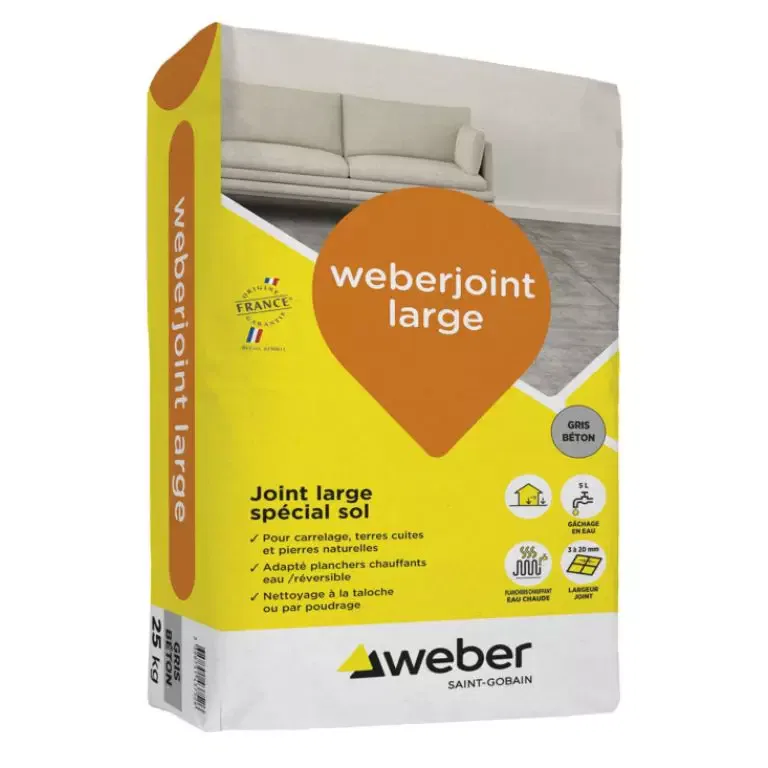 WEBER -WeberJoint Large -Mortier de Jointoiement Hydrofugé weber-mortier-joint-large 2