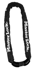 MASTER LOCK -Chaîne Acier Diam. 8mm. Serrure Combinaisons. Programmable