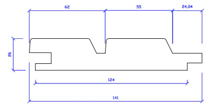 LEMAHIEU- Profil Façade GB102 -Profilé Bardage Bois 5