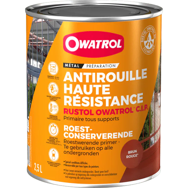 OWATROL -Rustol CIP -Primaire -Primaire Anticorrosion Hte Résistance 2