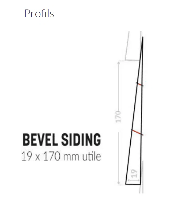 SILVERWOOD- Bevel Siding – Bardage Bois Red Cedar -170x19mm 4