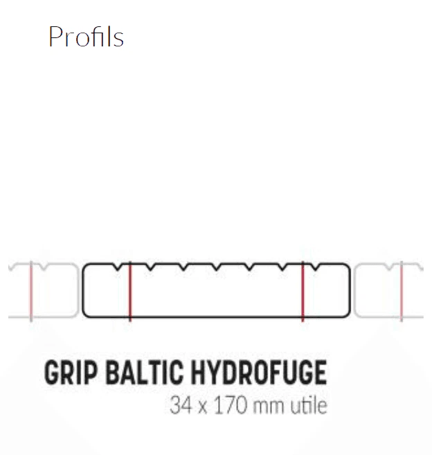 SILVERWOOD – Grip Baltic Hydrofuge -Lame de Terrasse Pin Rouge Du Nord Hydrfuges -Section: 34x170mm 6