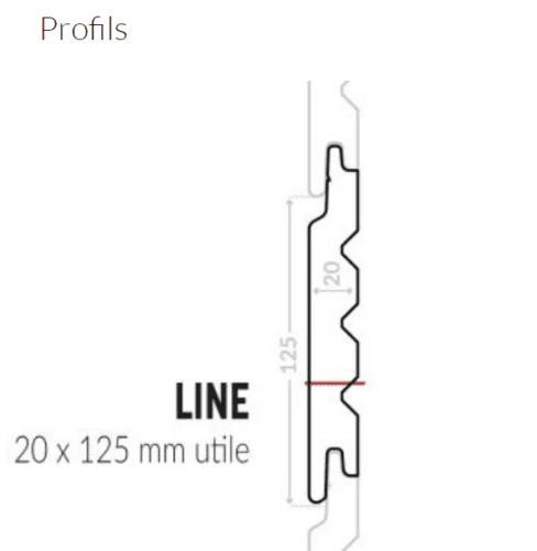 SILVERWOOD- Line -Bardage Classic Bois Sapin du Nord -Traité Classe 3.1 -20x125mm 4