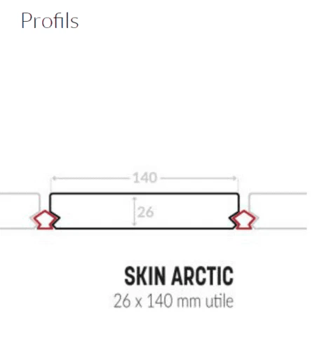 SILVERWOOD – Skin Arctic -Lame de Terrasse Pin Rouge Du Nord -Section: 140x26mm 4