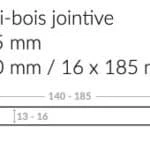 SILVERWOOD- Volige Sapin Mi-Bois -1 Face Rabotée Jointive -185x16mm 5