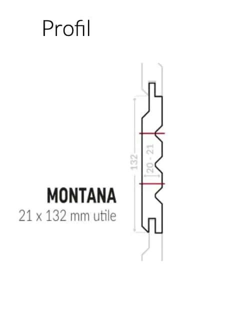 SILVERWOOD- MONTANA -Bardage Classic Pin Rouge Nord -Traité Classe 4 Vert – 21x132mm 5