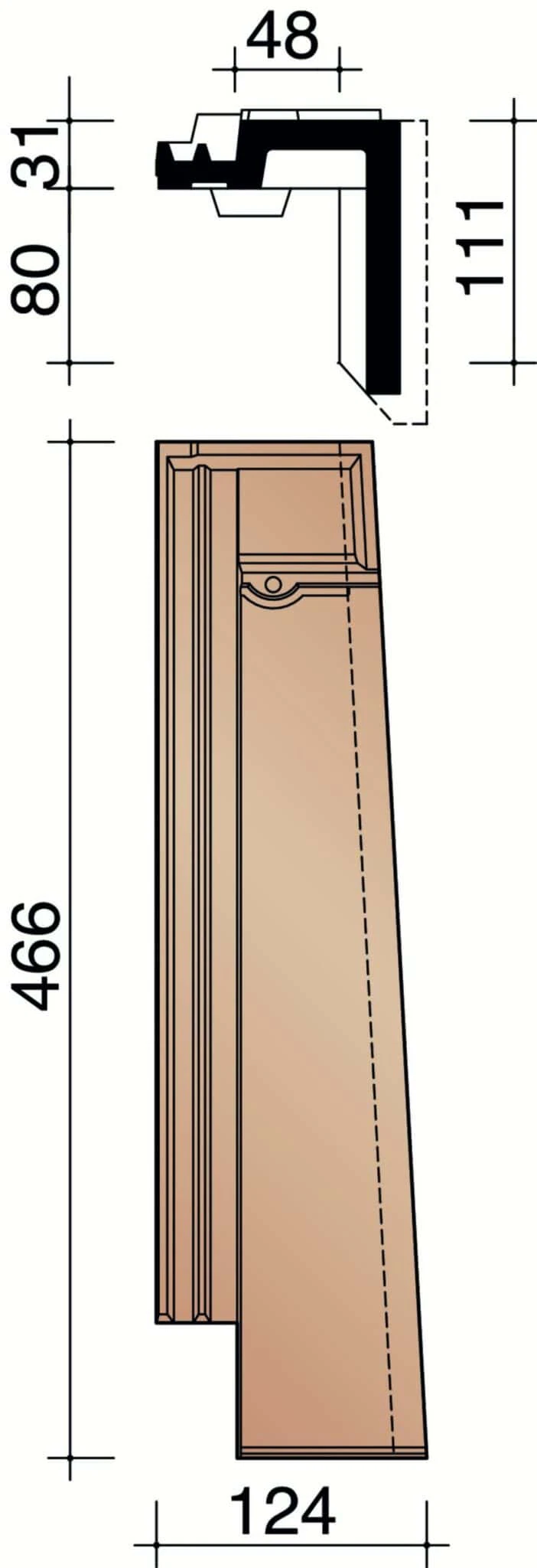 KORAMIC -Nueva Demi Tuile de Rive Droite en Terre Cuite 5