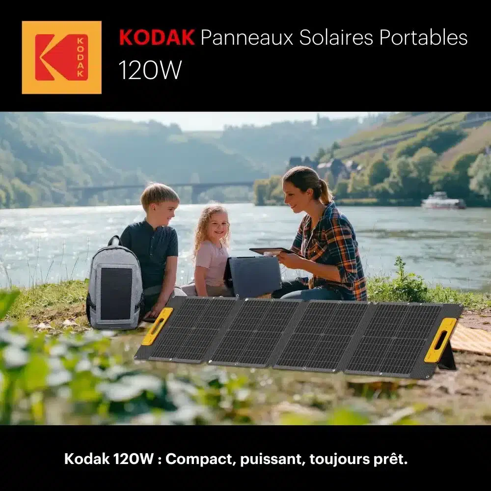 KODAK – Panneau Solaire Portable -120W PANNEAUX SOLAIRES panneau-solaire-portable-120 6