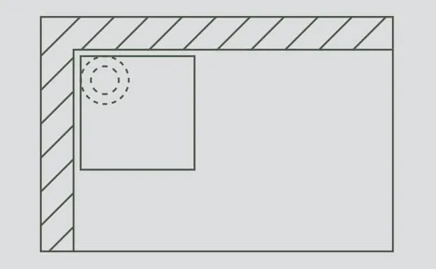 pose des dalles sur plot dans l'angle d'un mur