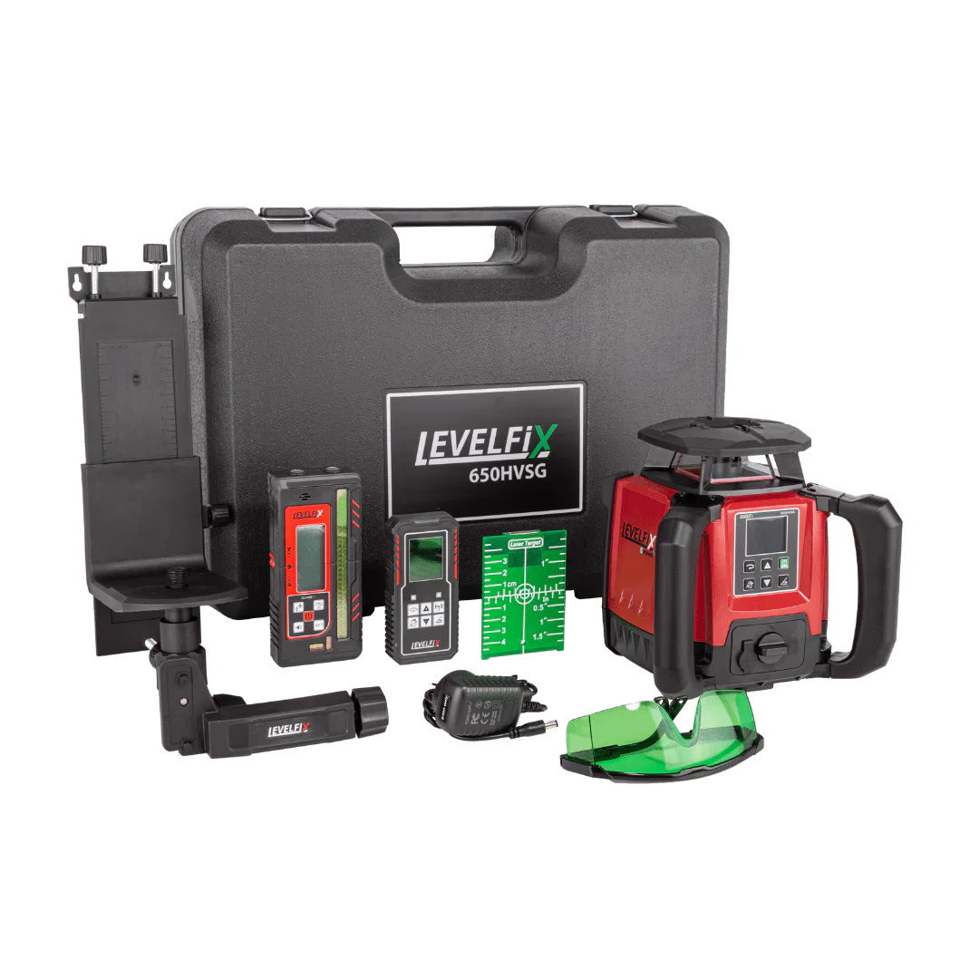LEVELFIX -650HVSG SET 1 -Laser Vert Multifonction Horizontal – Vertical + Trépied + Mire pack trépied et mire-lasers rotatifs-lasers multifonctions-lasers verts 2