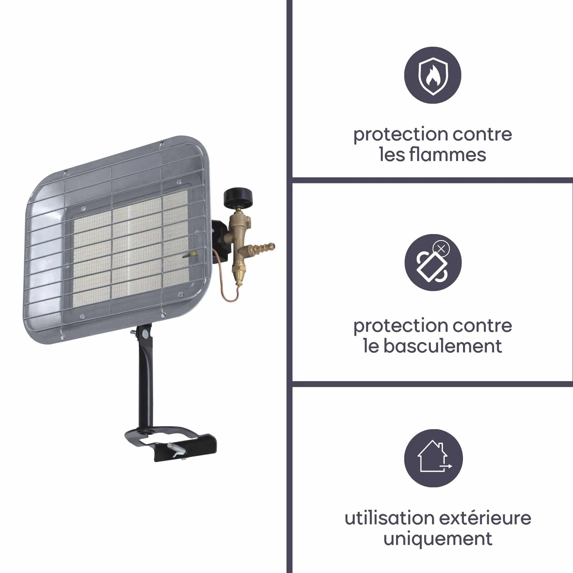 PEREL -FT5130 -Chauffage Radiant au Gaz -4500 W