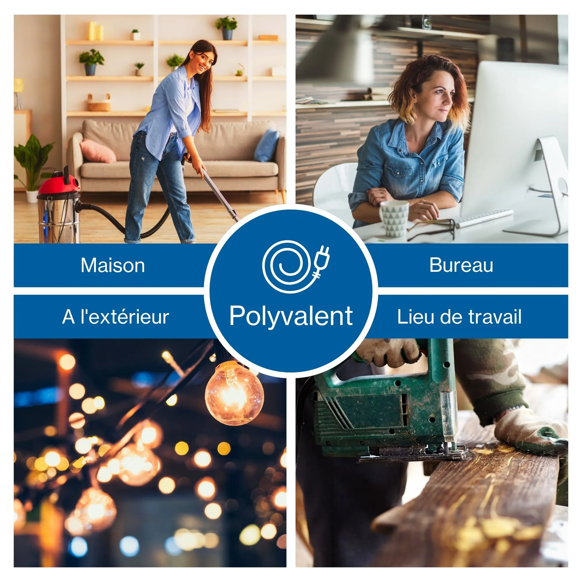 PEREL -EC15R25STBHQ -Rallonge, avec Gaine Rétractile