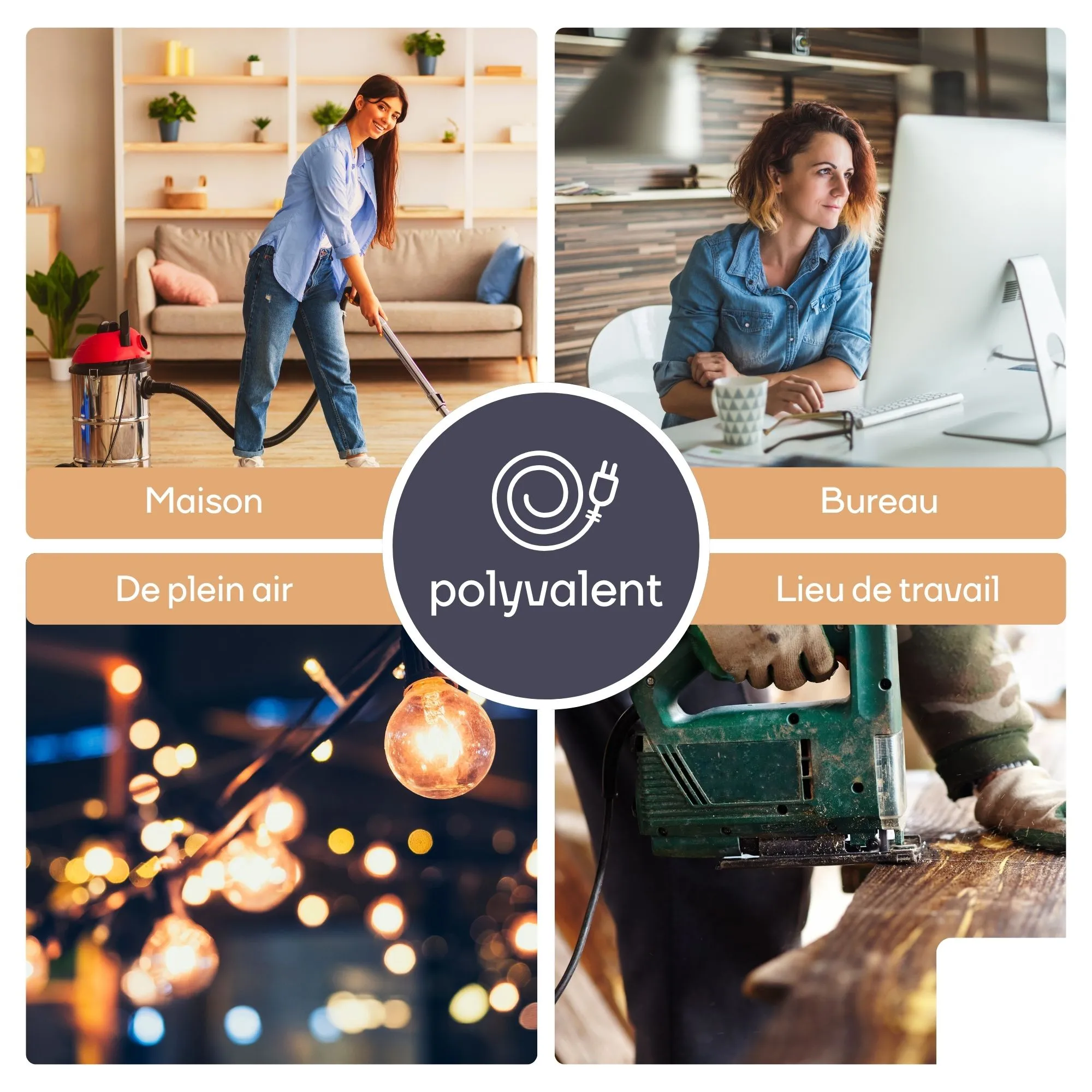 PEREL -EC25R25 -Rallonge -Type E/F