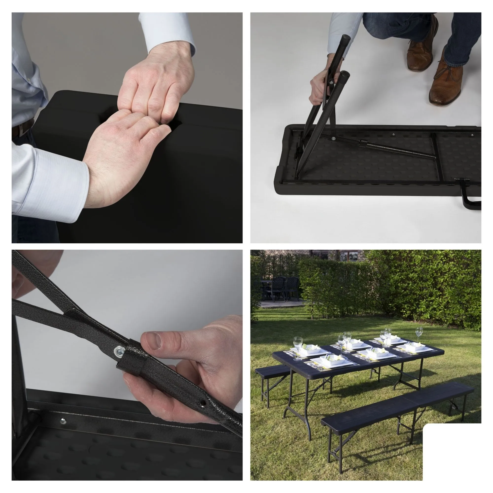 PEREL -FP160R -Banc Pliant -Aspect Rotin