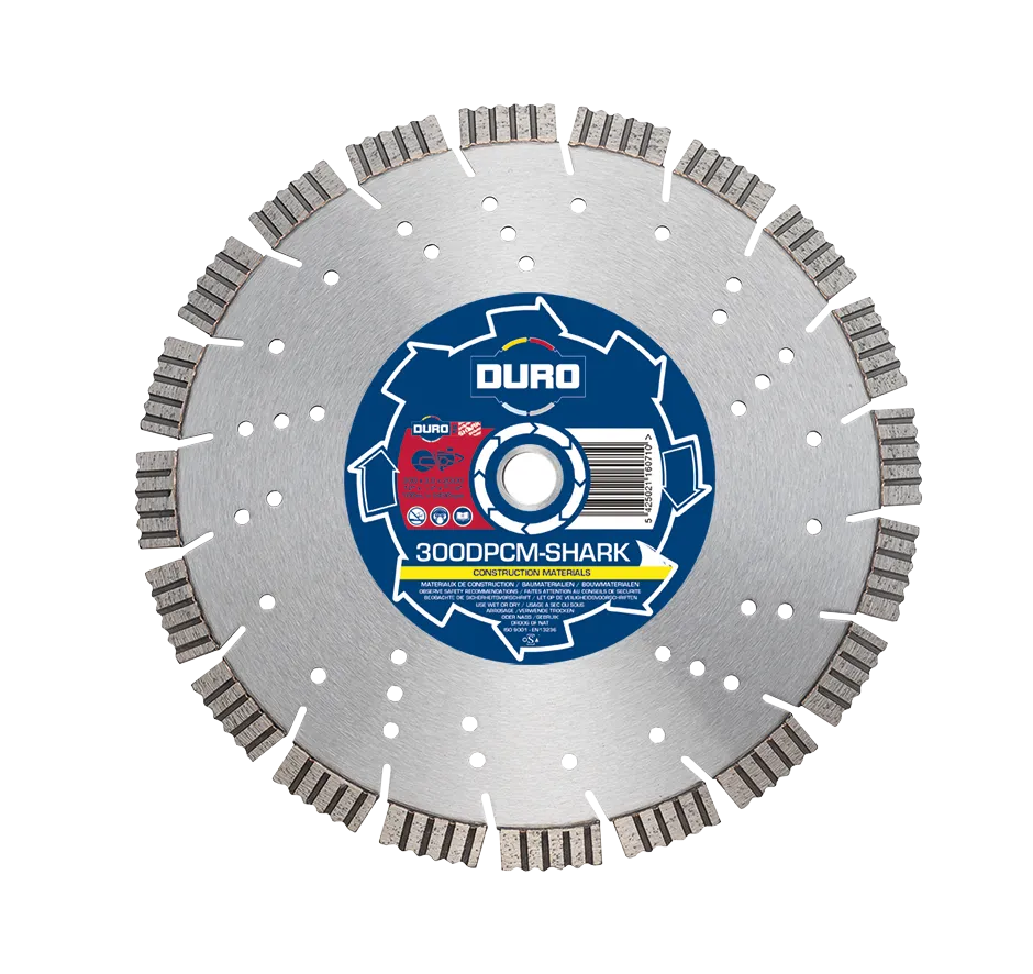 DURO - DPCM Shark Disque Diamanté 230-350mm Matériaux