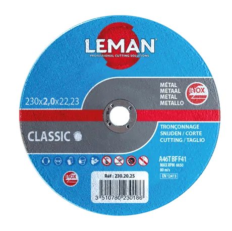 LEMAN -DAT.00125 -Disque à Tronçonner -Inox