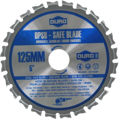 DURO - DPSB Disque Diamanté 125mm Métaux/PVC