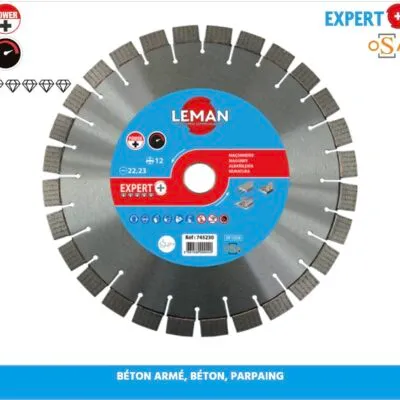 LEMAN - DIA.00745 - Disque Diamant 3D Béton Armé, Acier