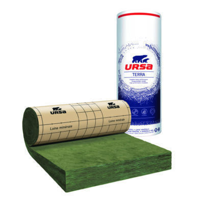 Rouleau de laine de verre revetue papier kraft